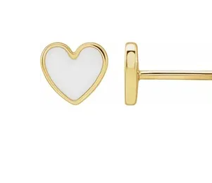 Heart Enamel Studs