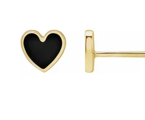 Heart Enamel Studs