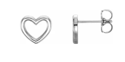 Open Heart Gold Studs