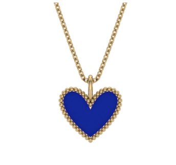 Double-Sided Enamel Heart Pendant