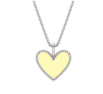 Double-Sided Enamel Heart Pendant