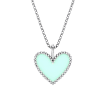 Double-Sided Enamel Heart Pendant