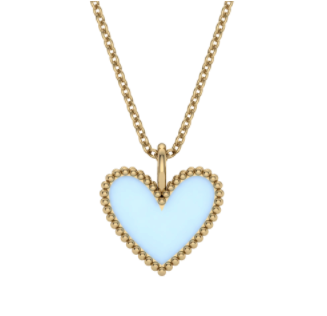 Double-Sided Enamel Heart Pendant