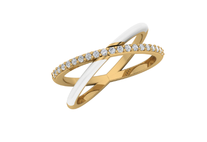 Enamel and Diamond X-Ring