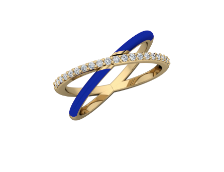 Enamel and Diamond X-Ring