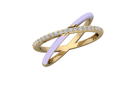 Enamel and Diamond X-Ring