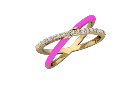 Enamel and Diamond X-Ring