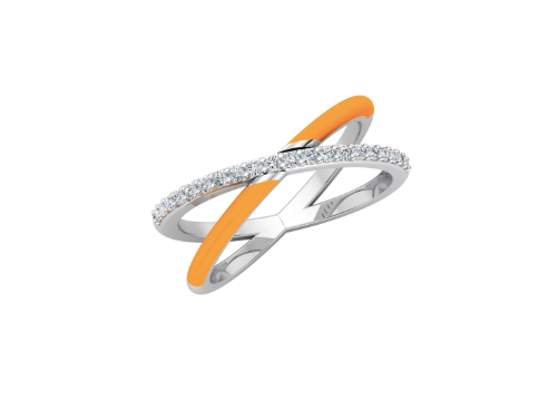 Enamel and Diamond X-Ring