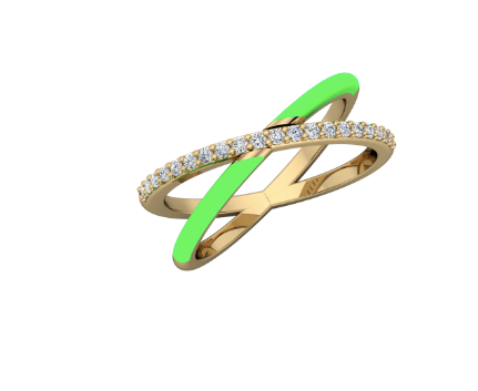 Enamel and Diamond X-Ring