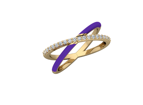 Enamel and Diamond X-Ring