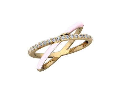 Enamel and Diamond X-Ring