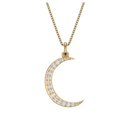 Diamond Moon Pendant