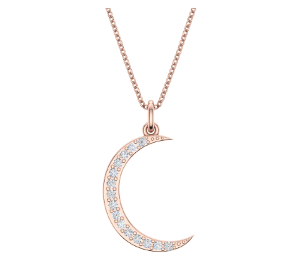 Diamond Moon Pendant