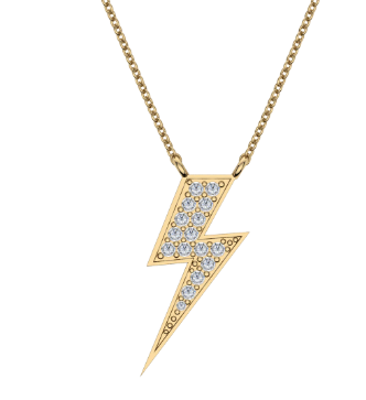 Diamond Lightning Bolt Pendant