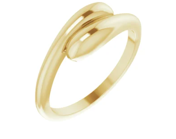 Gold Domed Bypass Ring