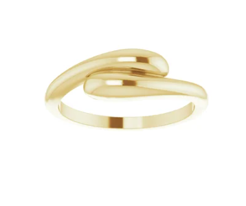 Gold Domed Bypass Ring