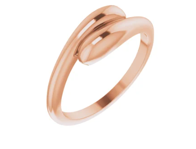 Gold Domed Bypass Ring