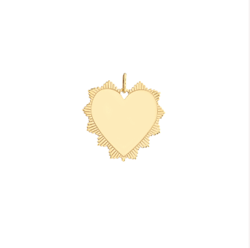 Engravable Spike Heart Charm