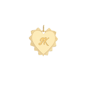 Engravable Spike Heart Charm