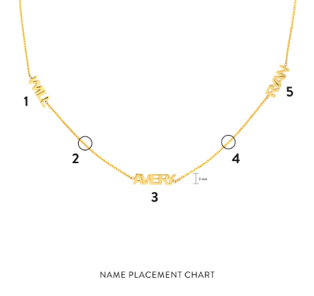 Block Letter Station Necklace