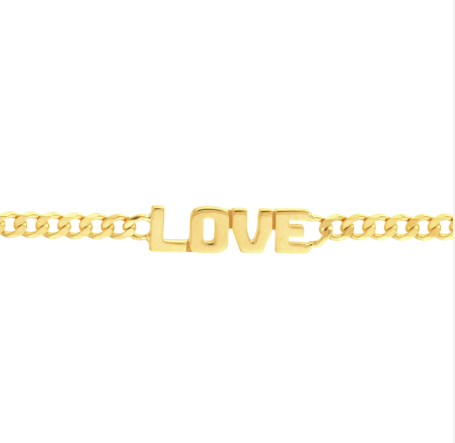 Curb Chain Love Bracelet