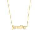 Bubble Name Plate Necklace