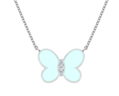 Enamel Butterfly Necklace