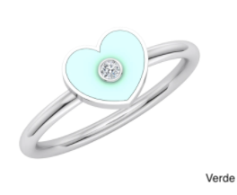 Enamel Heart Ring