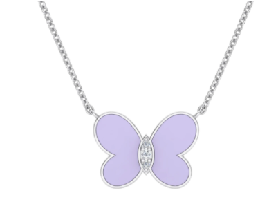 Enamel Butterfly Necklace