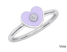 Enamel Heart Ring