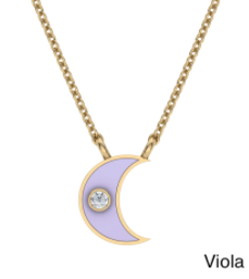 Enamel Moon Pendant